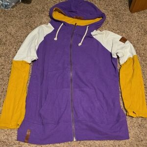 AMPERSAND AVE Purple and Yellow Hoodie
